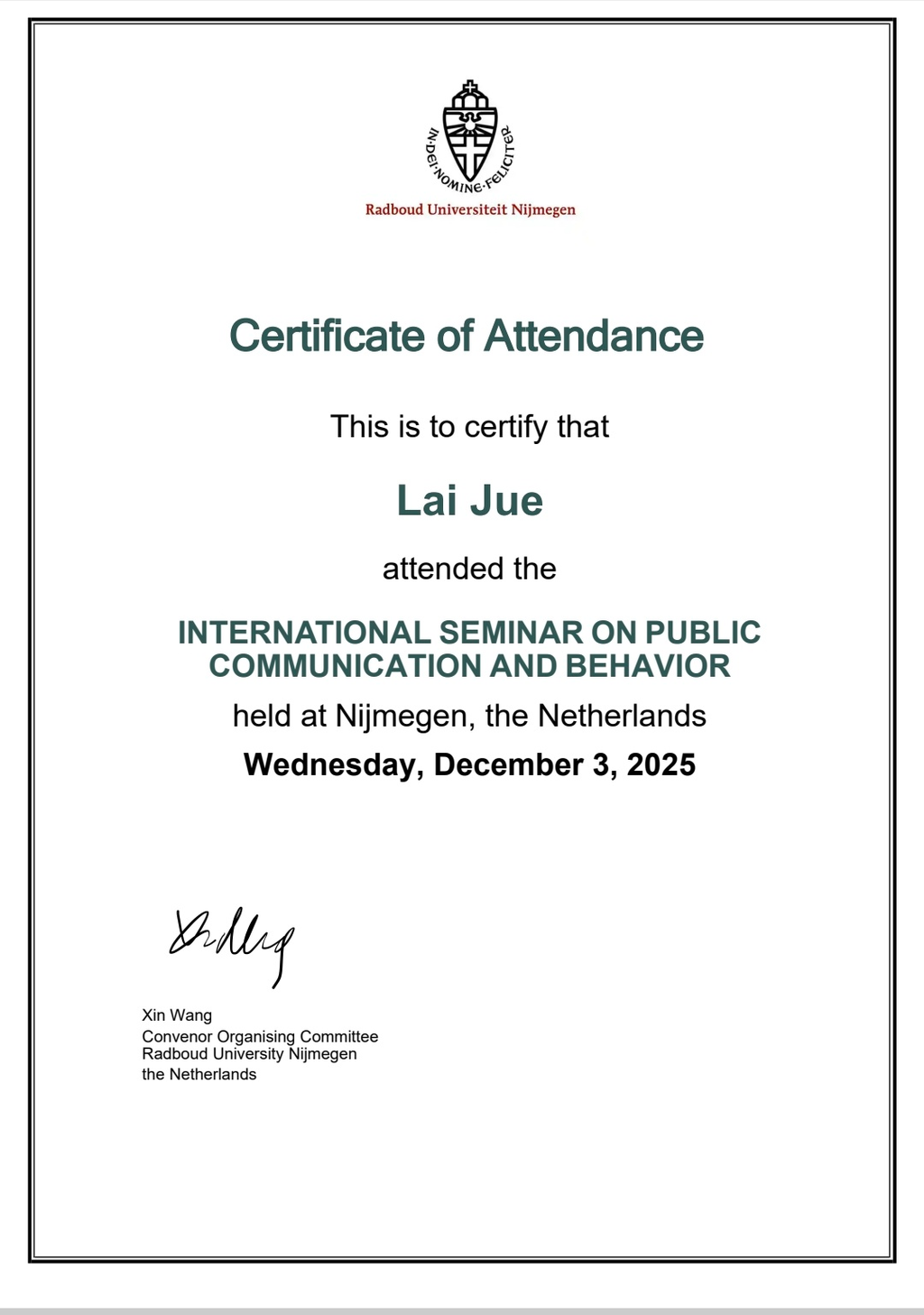 Volunteer Service Certificate 2
